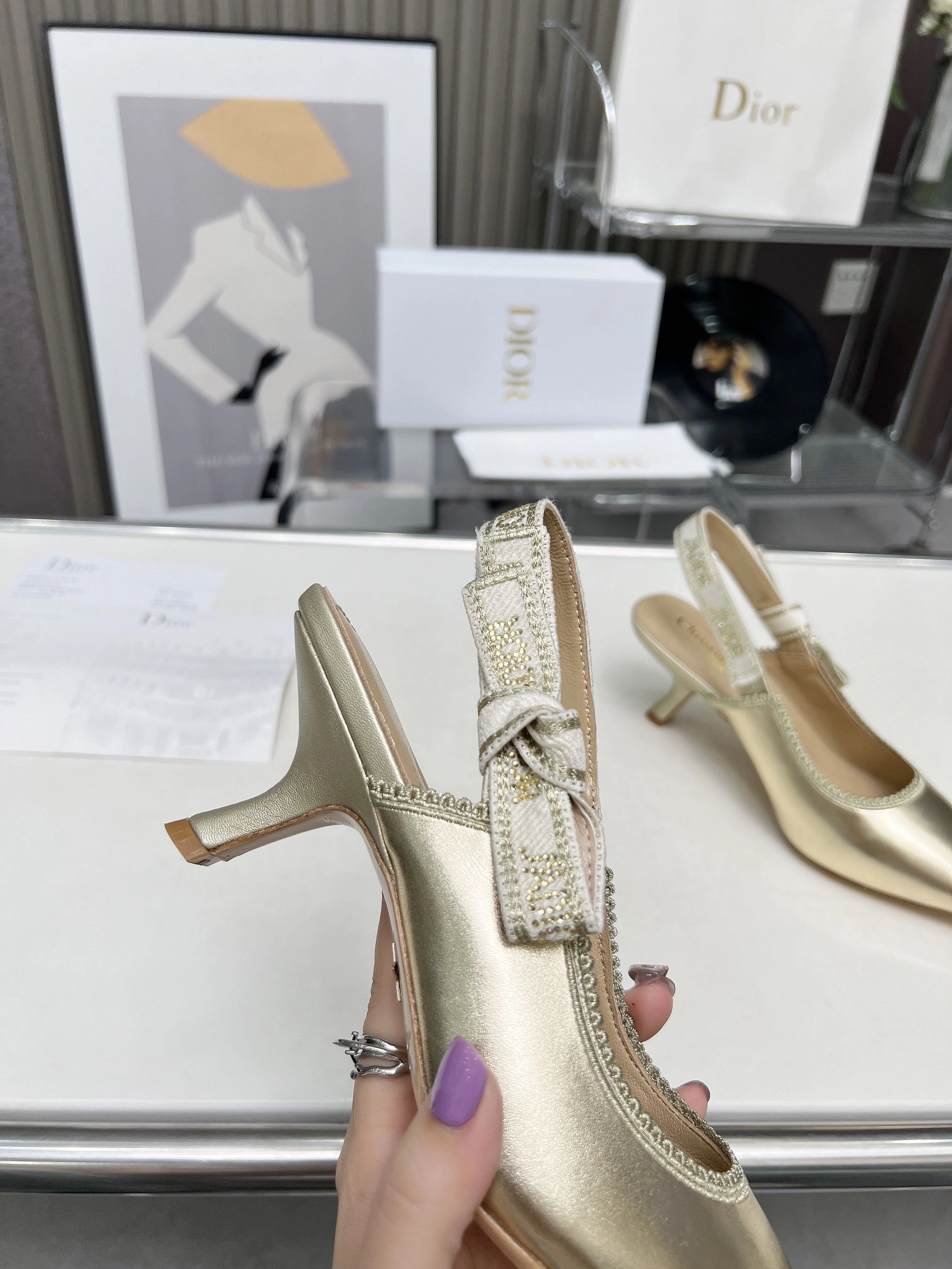 COCO-- 4ior KCV163LAL_S71K sheepskin Heel height： 6.5CM item:D-X000J1727